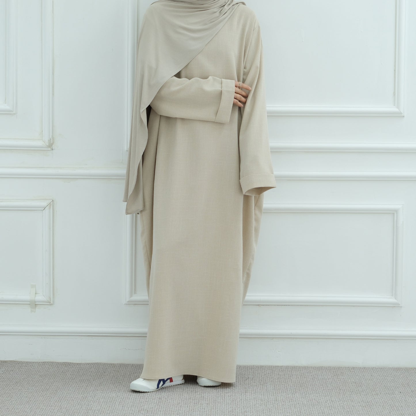 Turkish Solid Color Robe Dress Two-piece Dresses
