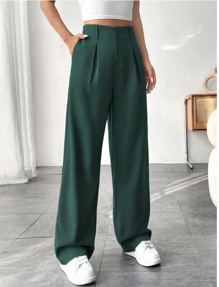 High Waist Wide Leg Versatile Casual Pants