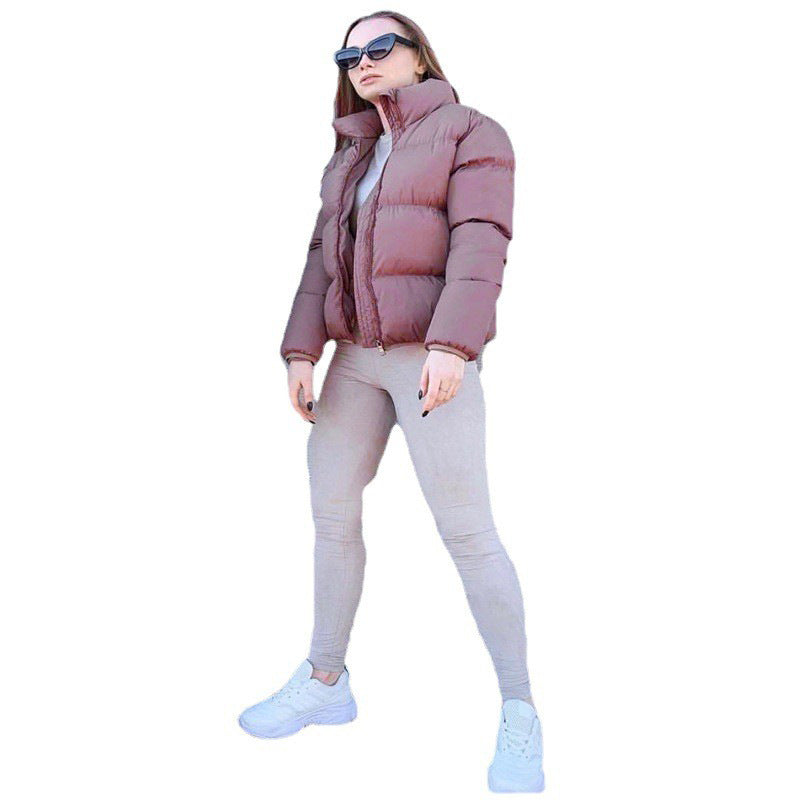 Women's Fashion Solid Color Standard Collar Oversized Winter Coats