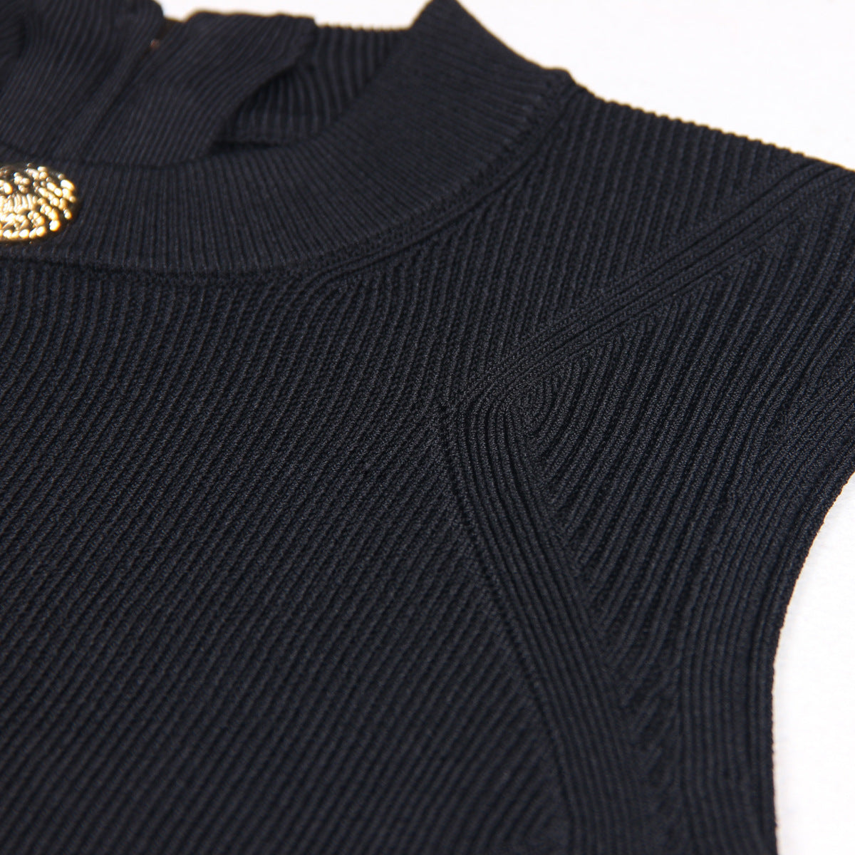 Women's Summer Fashionable Knitted Round Neck Slimming Dresses