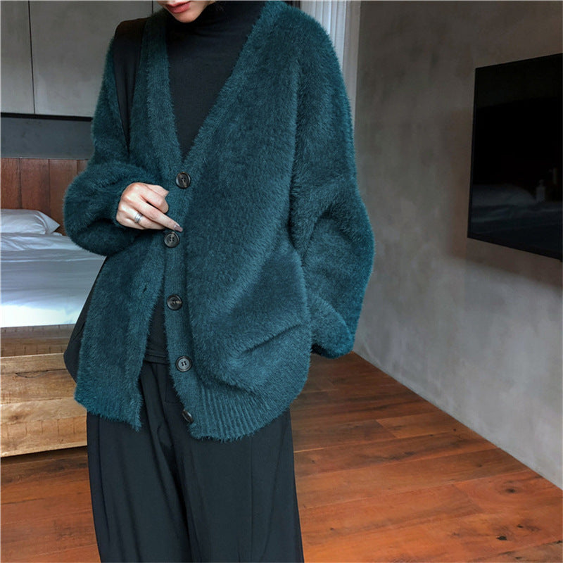 Women's Loose Casual Inner Match Long Sleeve Cardigans