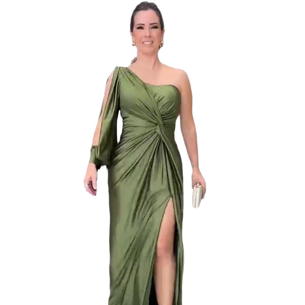 Women's Spring Dress Fashionable Temperament Cinched Waist Dresses