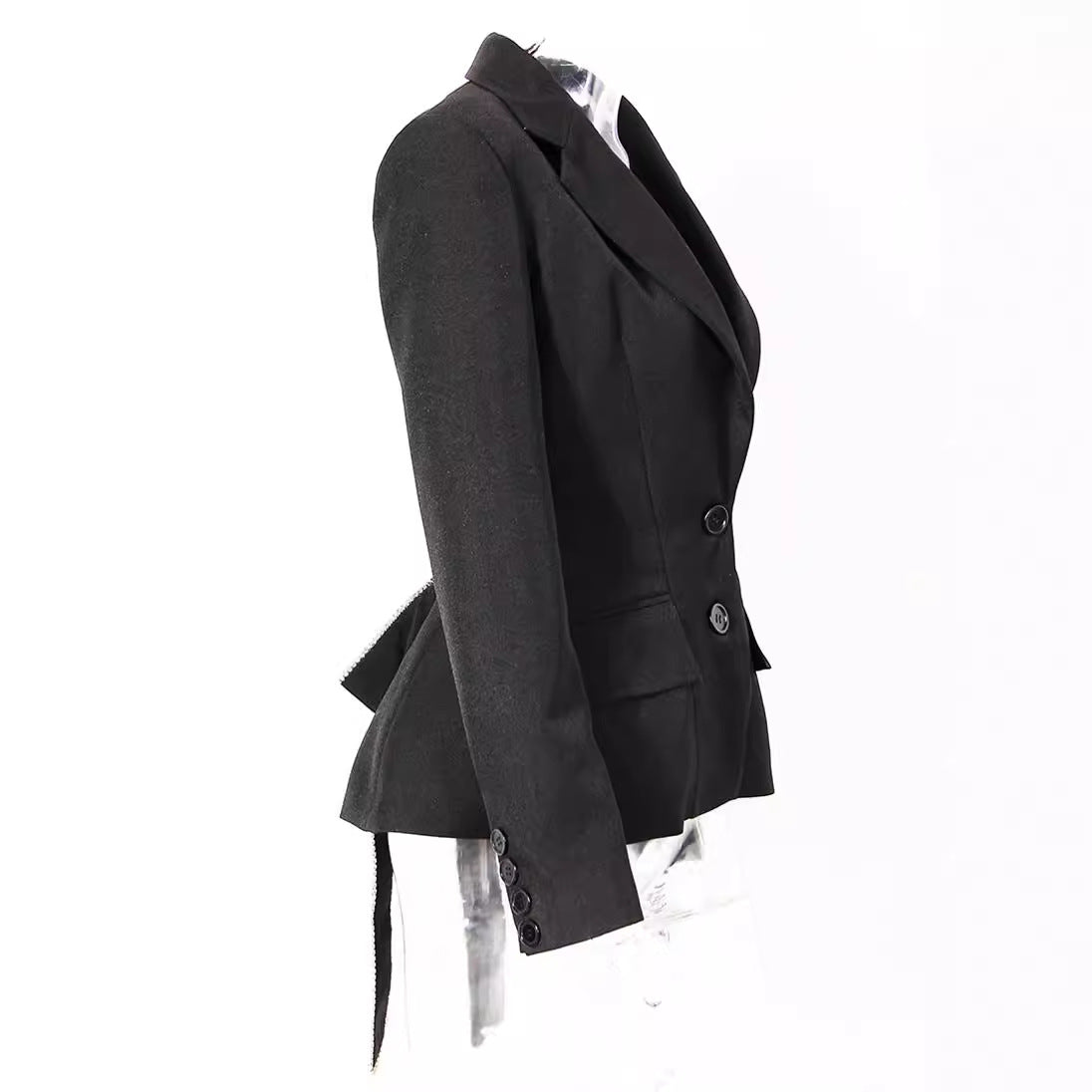 Women's Minority Fashion Spring Back Cross Hollow Blazers