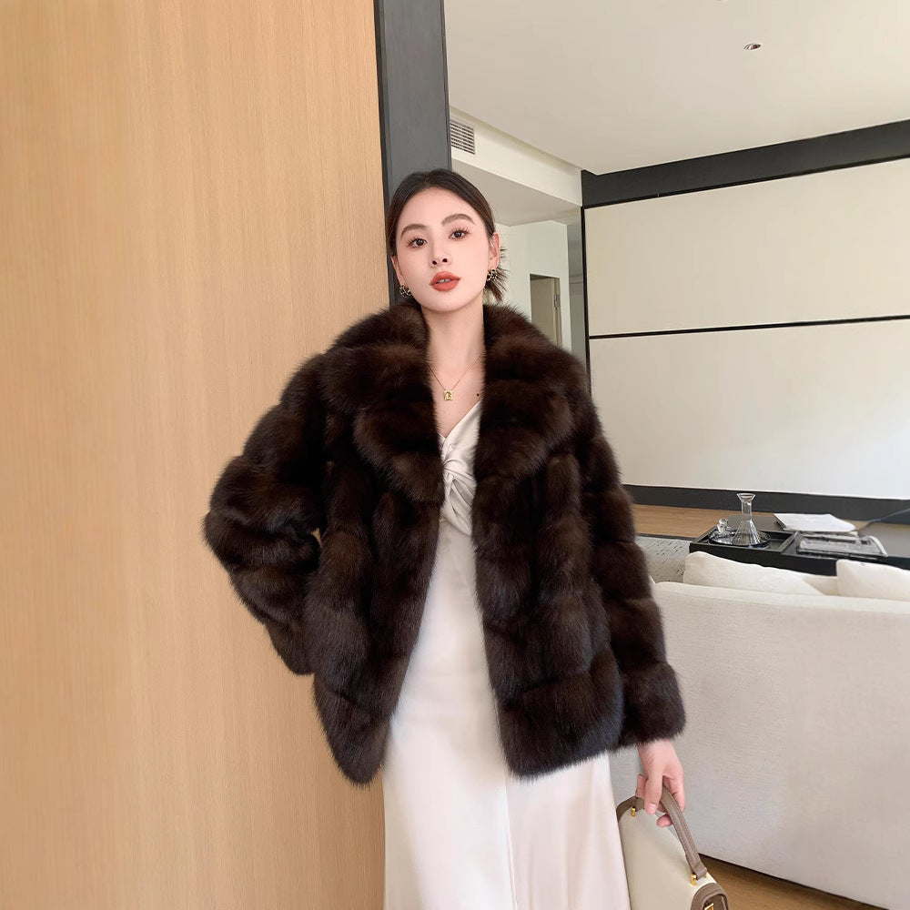 High-grade Mink Fur Texture Thickened Warm Coats