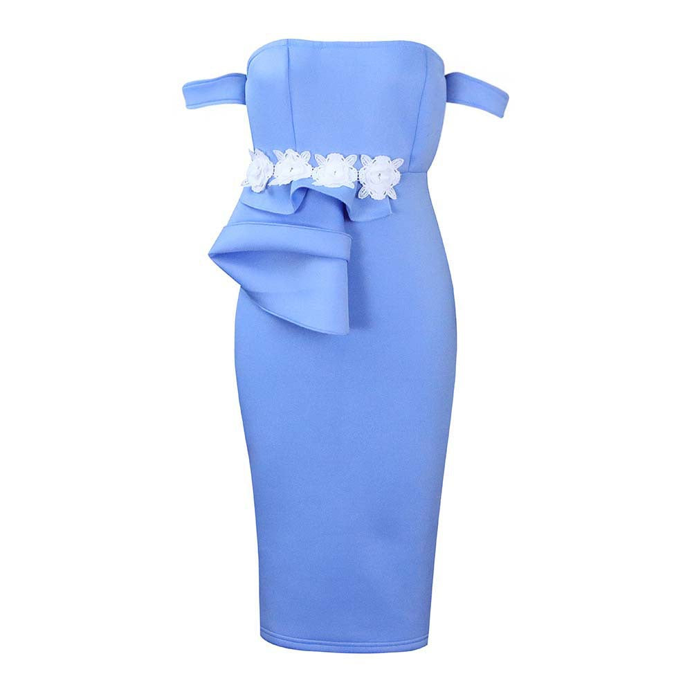 Trendy Banquet Summer Elegant Sexy Bandeau Dress
