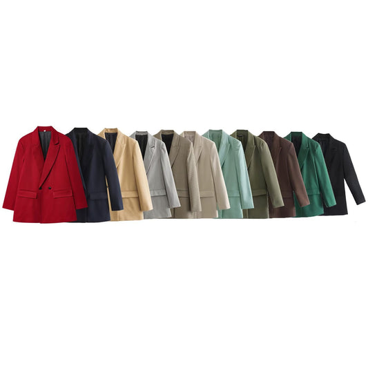 Women's Fashion Casual Temperament Commute Multicolor Long Coats