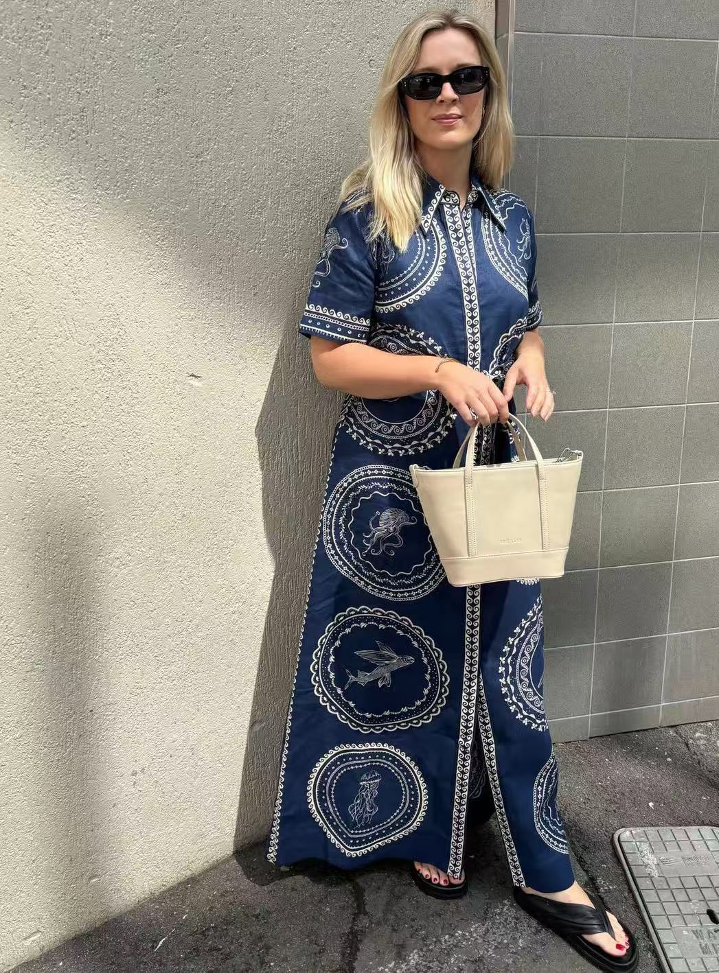 Innovative Versatile Casual Fashion Linen Waist Dress