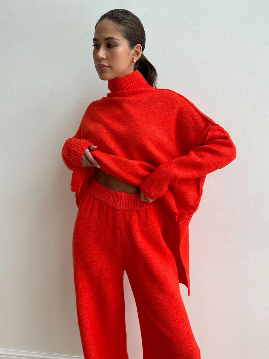 Women's Turtleneck Loose Casual Lazy Thickened Knitting Suits