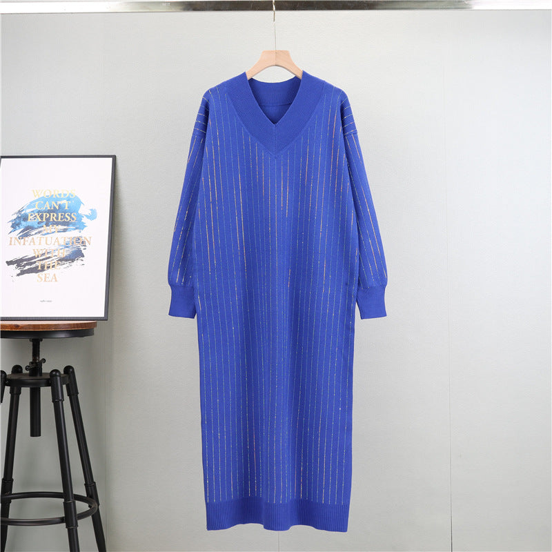 Women's Idle Style Loose Rhinestone Woolen Spring Inner Knitted Skirts