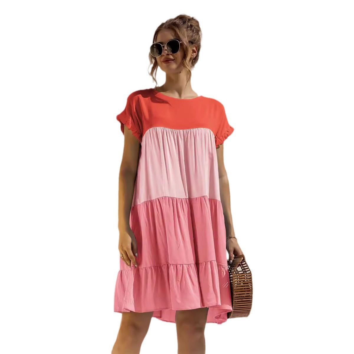 Versatile Popular Creative Loose Multicolor Dress Dresses