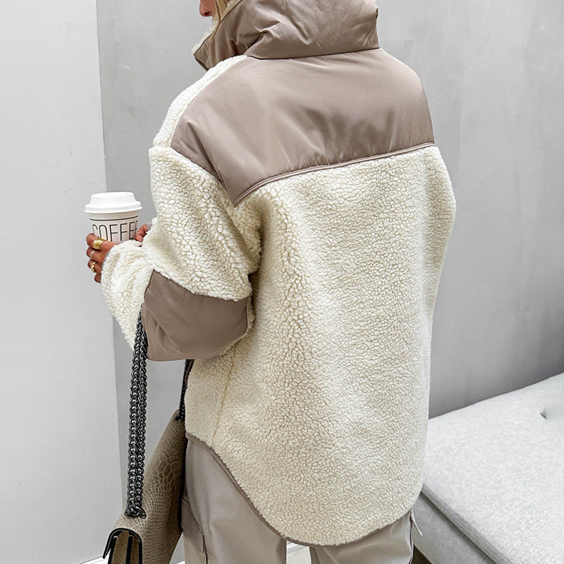 Women's Plush Loose Lapel Pullover Fashion Polar Sweaters