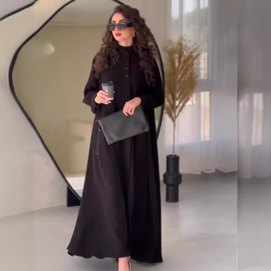 Spring Commuter Street Fashion Solid Color Dresses