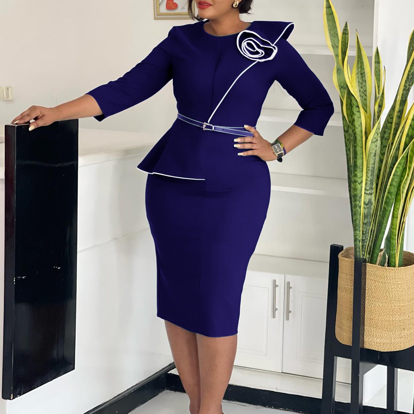 Women's Spring Fashionable Elegant Ol Pencil Sheath Dress