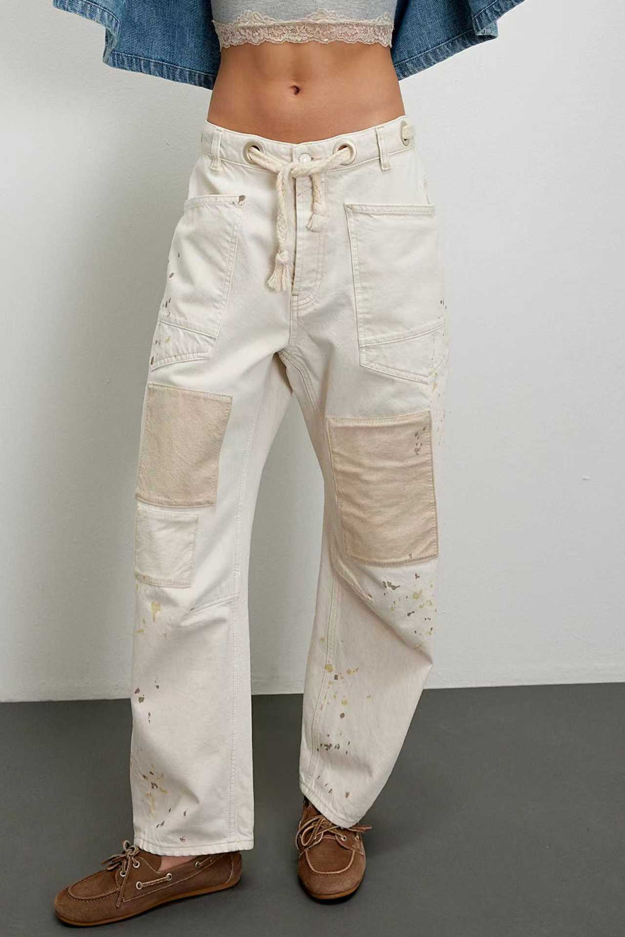 Eight Colors Fashion American Retro Washed Jeans