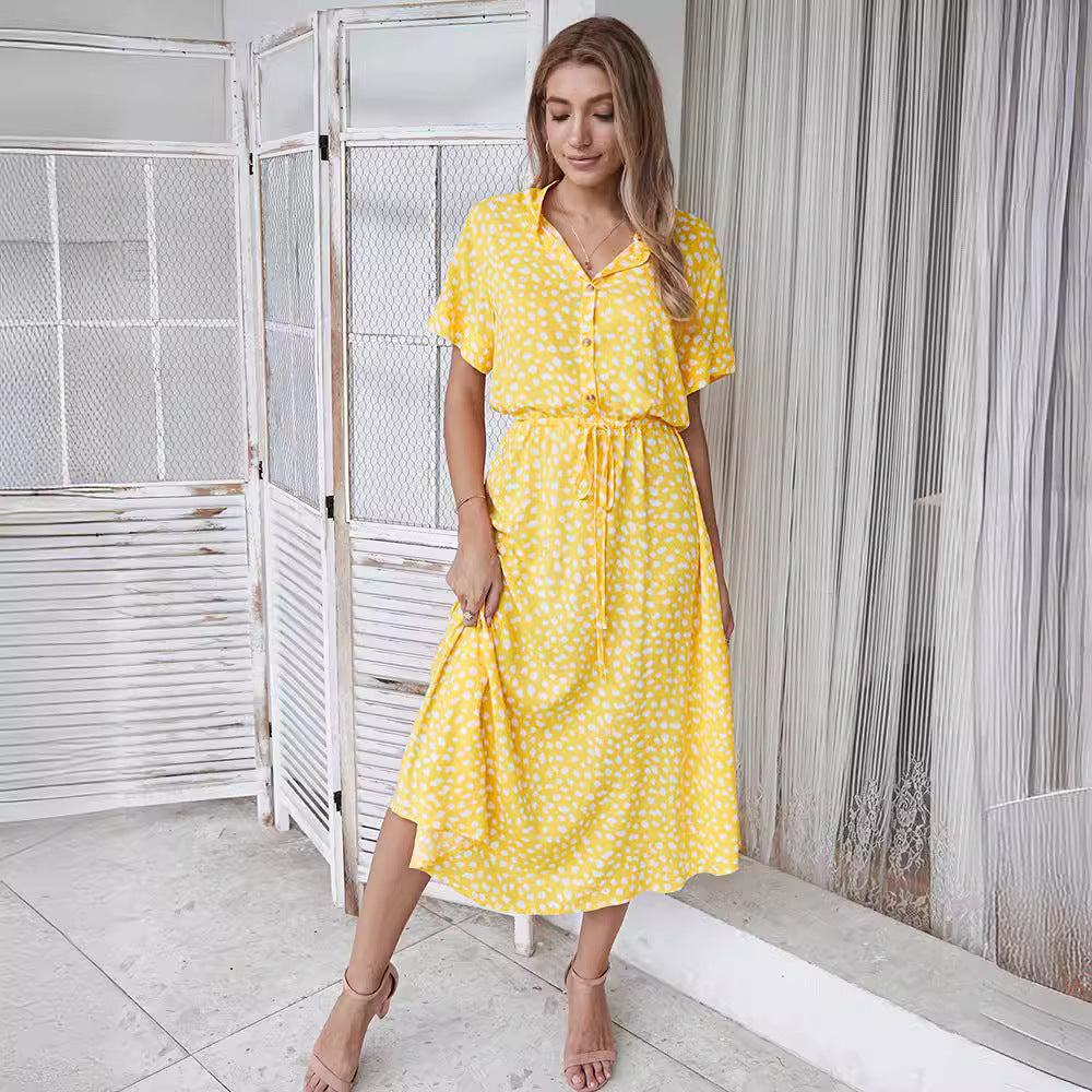 Women's Wear Summer Polka Dot Printed Sleeve Shorts