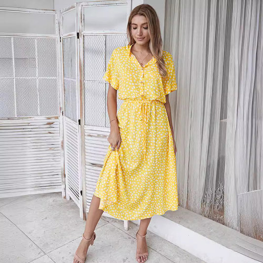 Women's Wear Summer Polka Dot Printed Sleeve Shorts