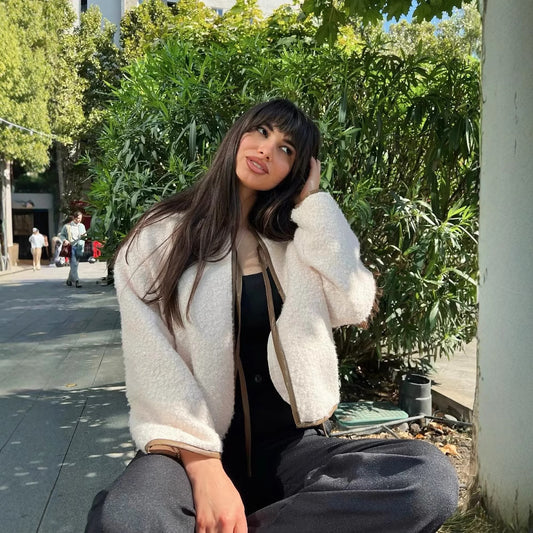 Women's Fashion Round Neck Bowknot Temperament Leisure Coats