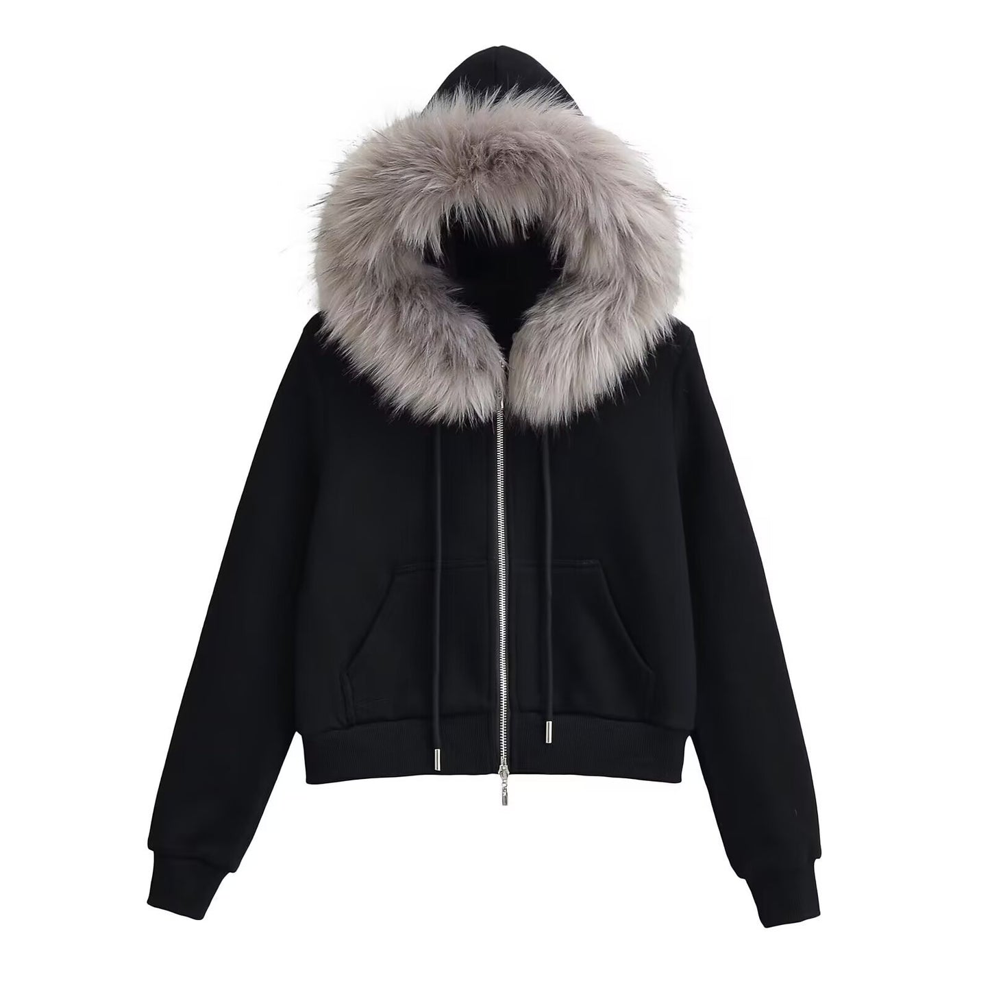 Hot Imitation Fox Fur Big Collar Coats
