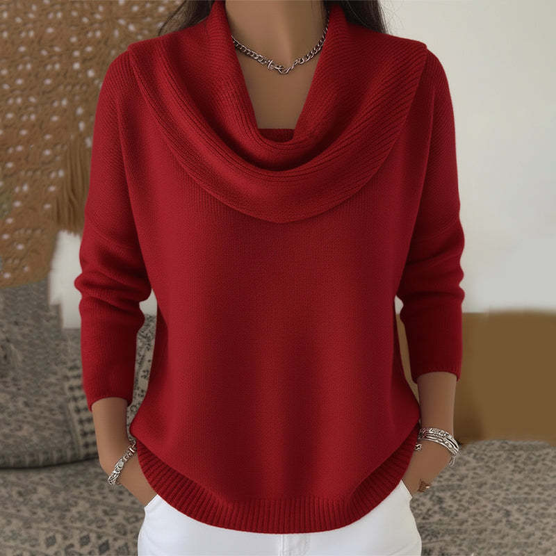Creative Fashion Women's Solid Color Long-sleeved Women's Sweater