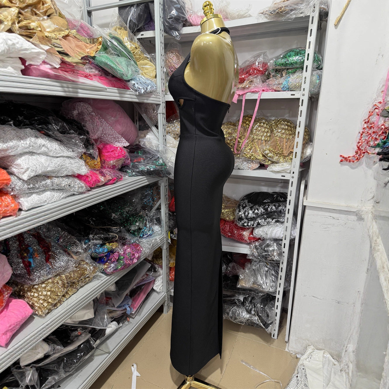 Women's Sexy Rhombus Ultra Low Collar Backless Dresses