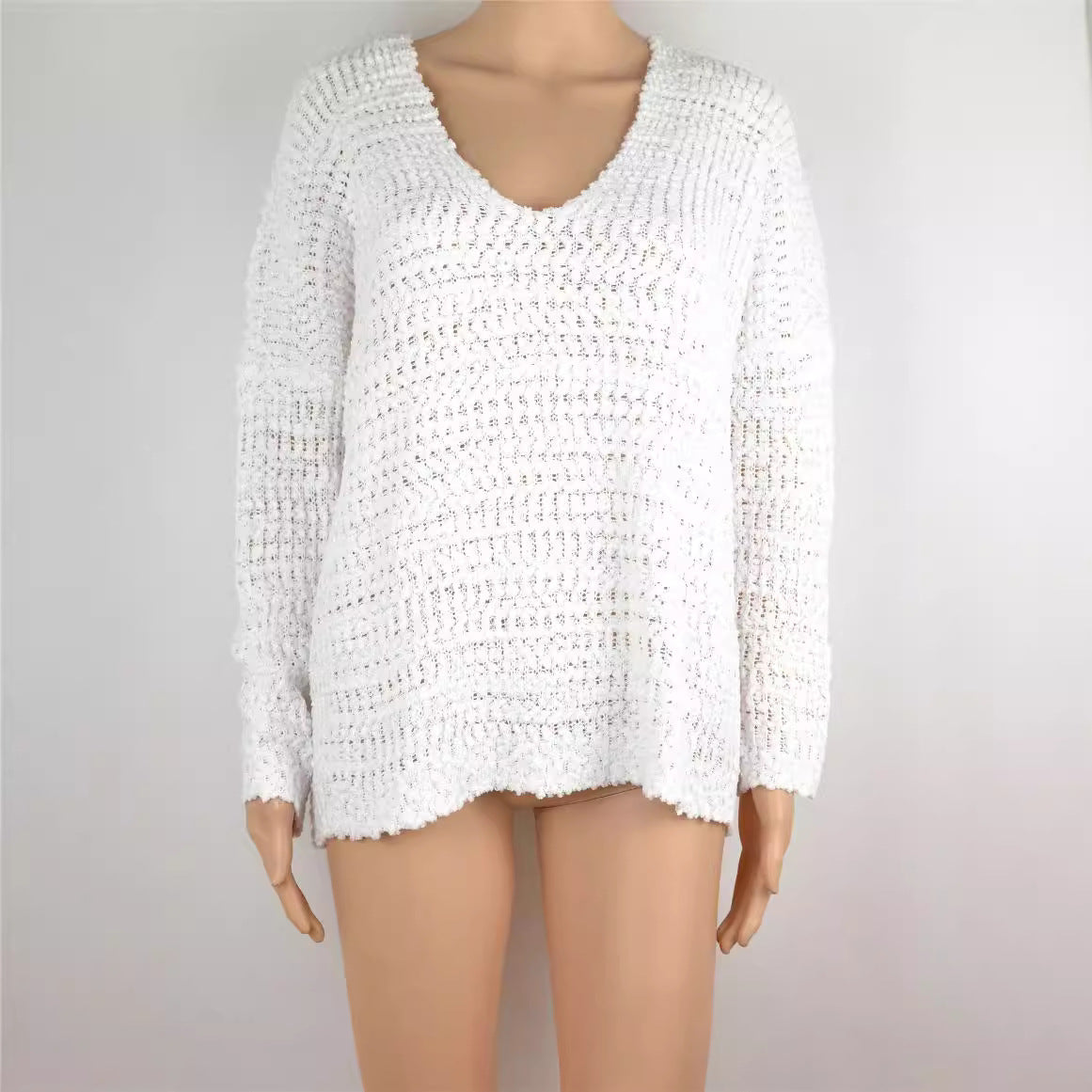 Women's Elegant Spring Pullover Hoodie Knitted Sweaters