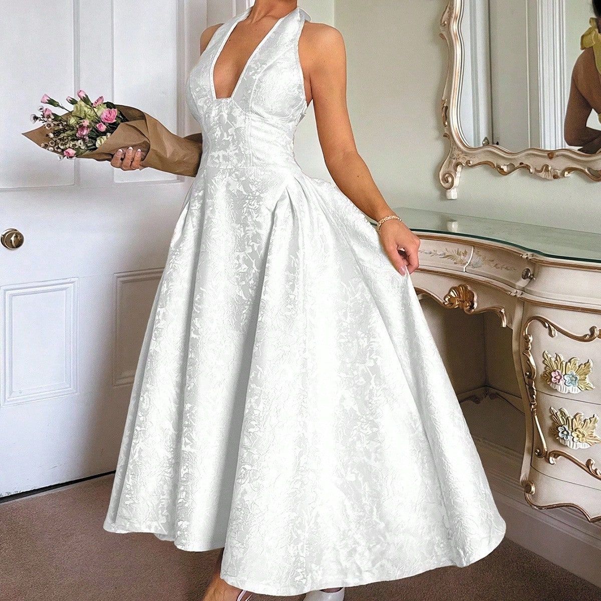 Women's Retro Three-dimensional Embossed Sleeveless Swing Wear Dresses