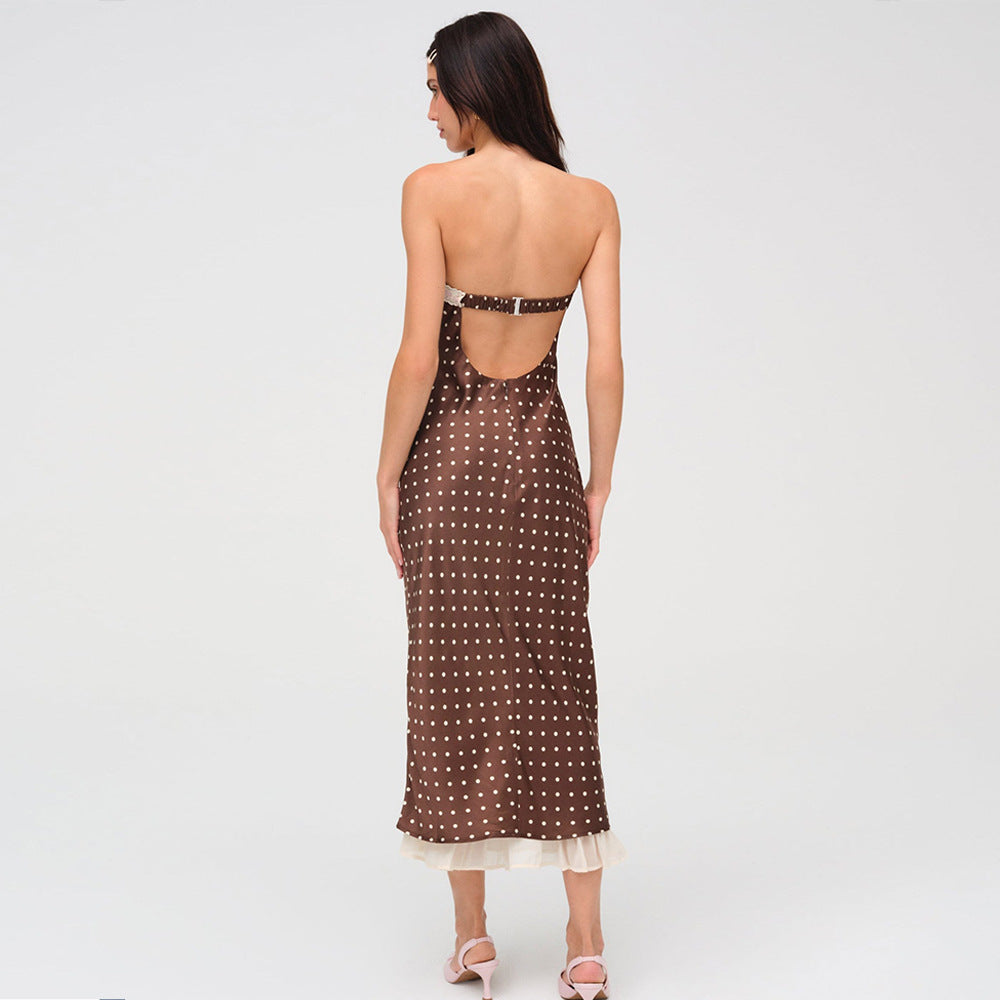 Long Dress Sexy Hot Polka Dot Tube Dresses