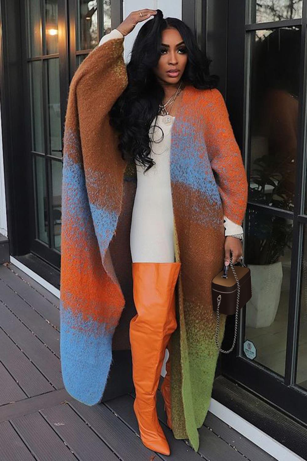 Women's Durable Casual Loose Knit Large Sweaters