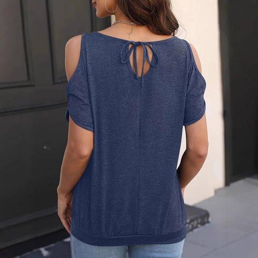 Women's Fashion Loose Casual Crew Neck T-shirt Blouses