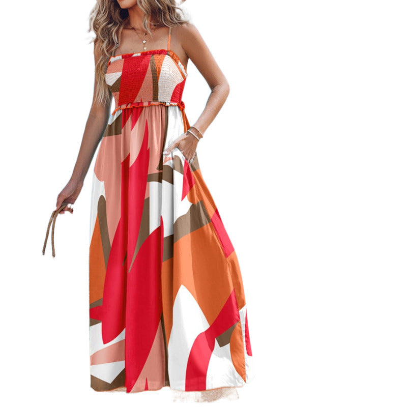 Trendy Comfortable Simple Fashion Suspenders Tube Dress