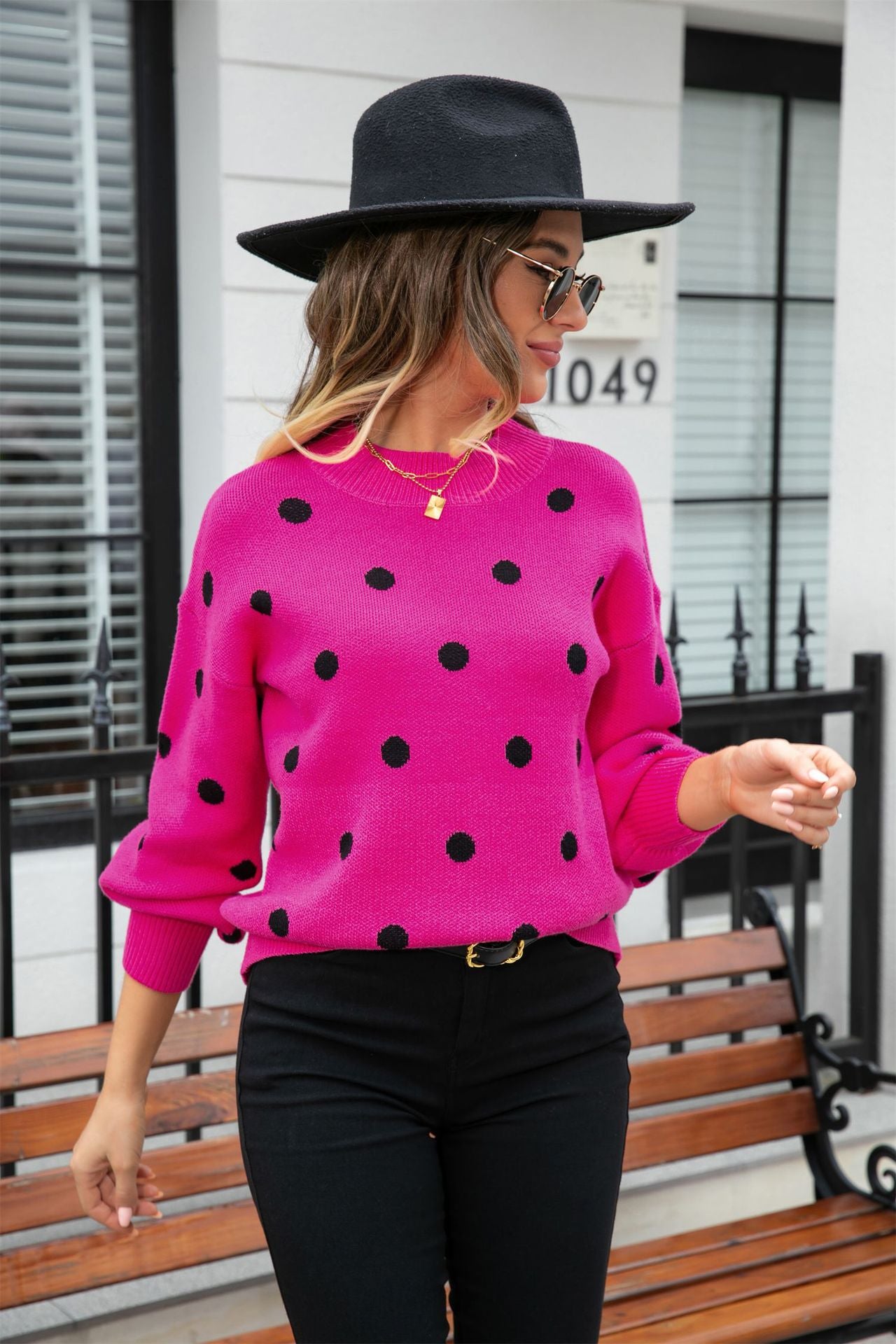 Charming Classic Unique Spring Dot Pullover Sweater