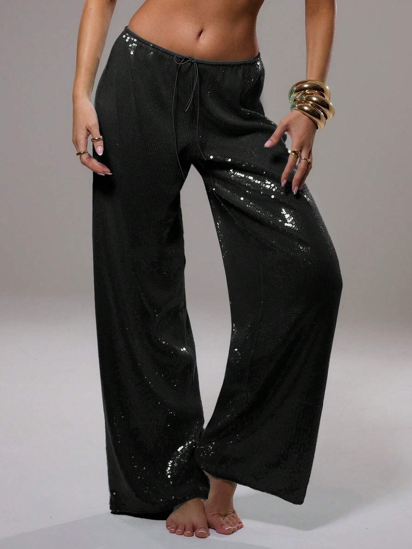 Women's Sequined Casual Loose Wear Autumn Fashion Pants