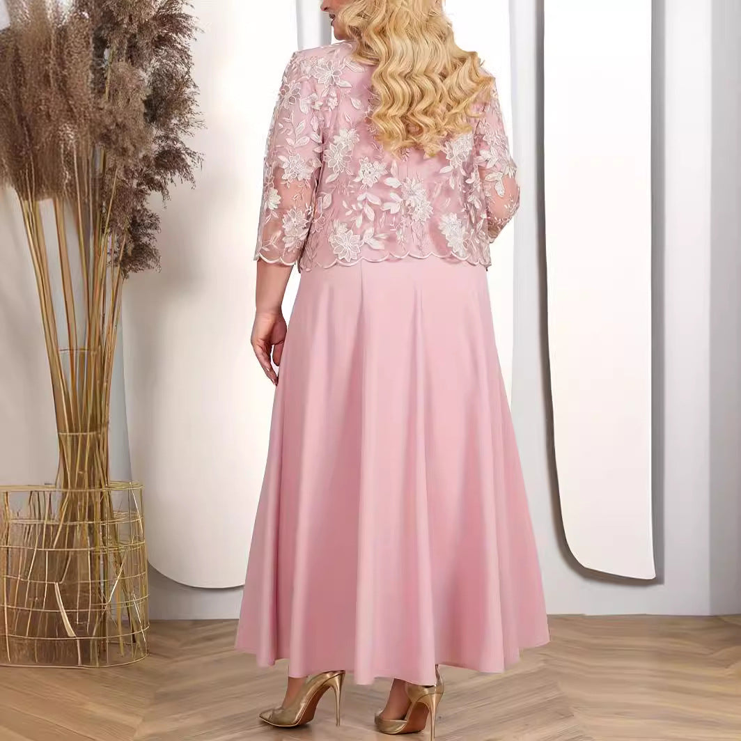 Women's Dress Patchwork Embroidered Lace Cocktail Dresses