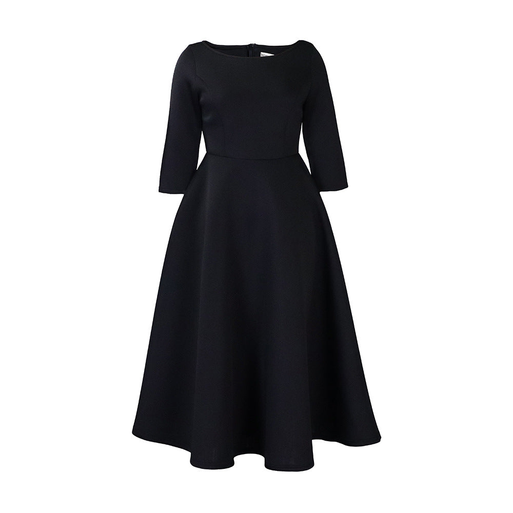 Women's Summer Solid Color Large Swing Elegant Dresses
