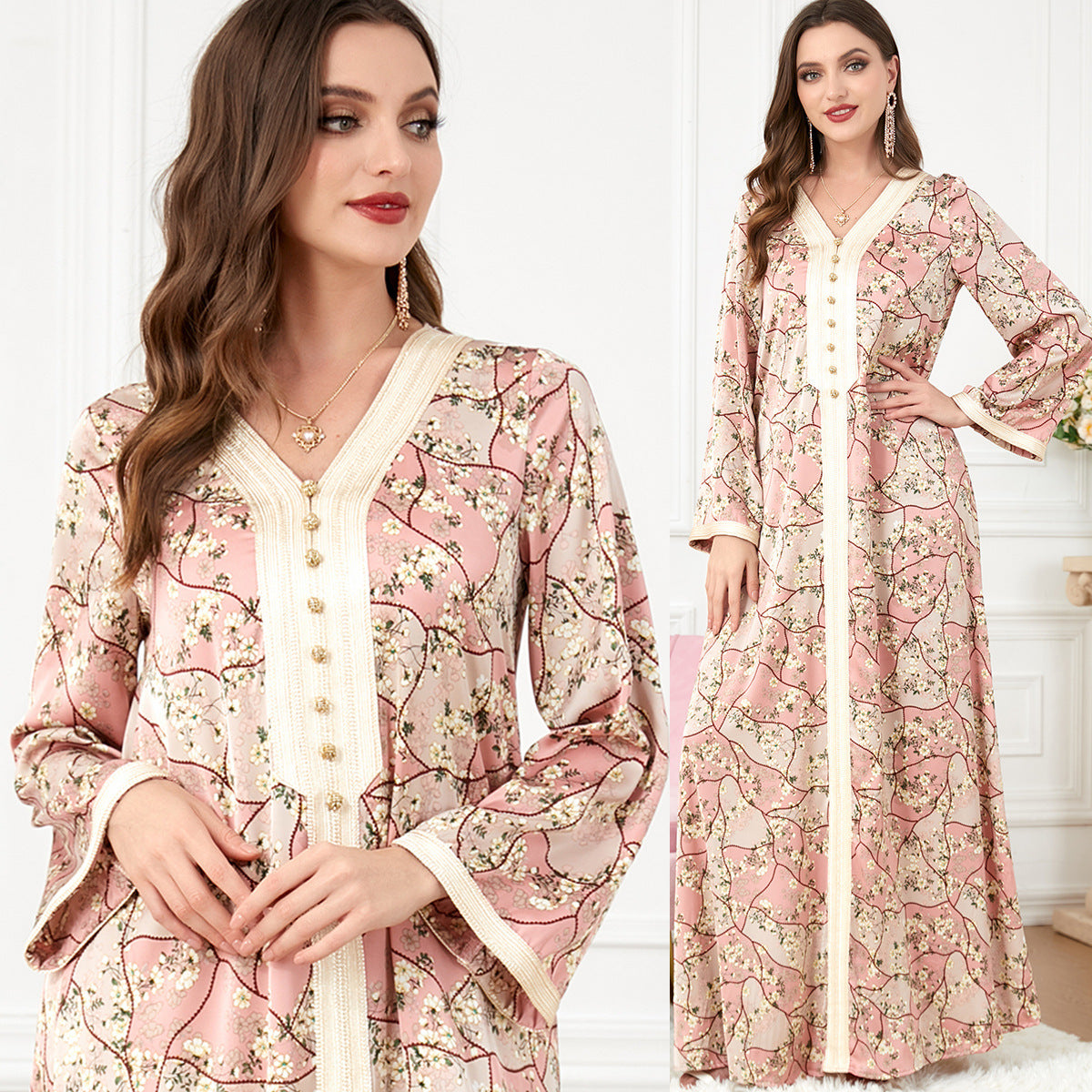 Women's Long-sleeved Robe Dress For Autumn Dresses