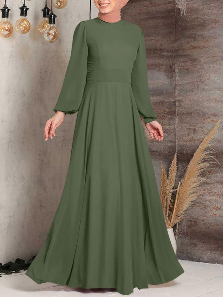 Women's Commuter Street Fashion High Waist Design Swing Lantern Jumpsuits