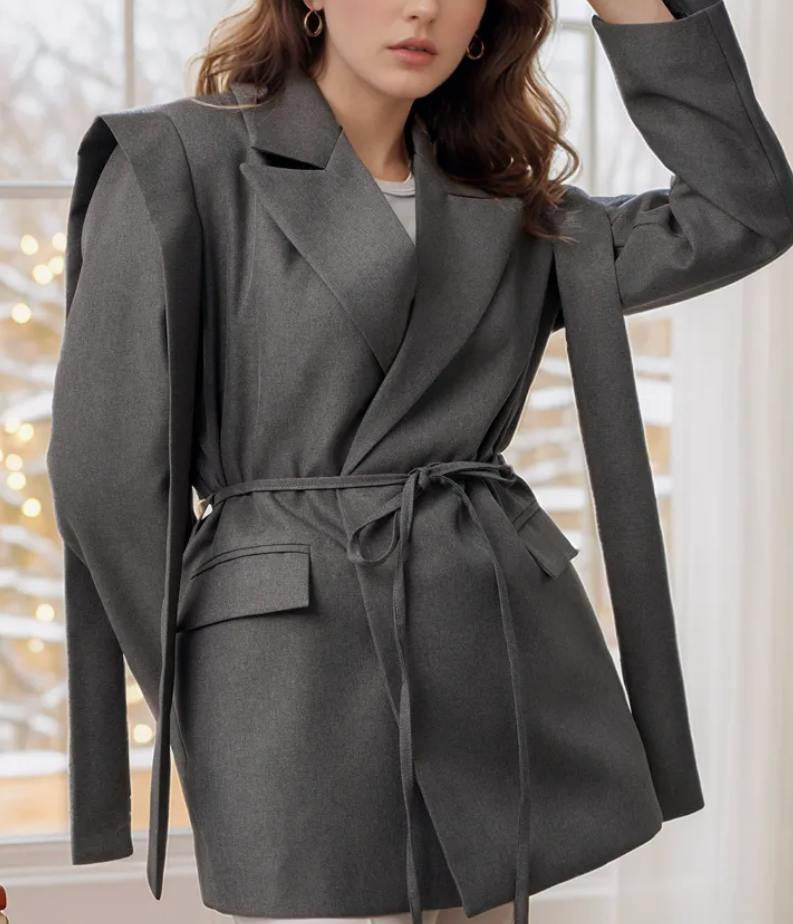 Autumn Solid Color Large Lapel Loose Jackets
