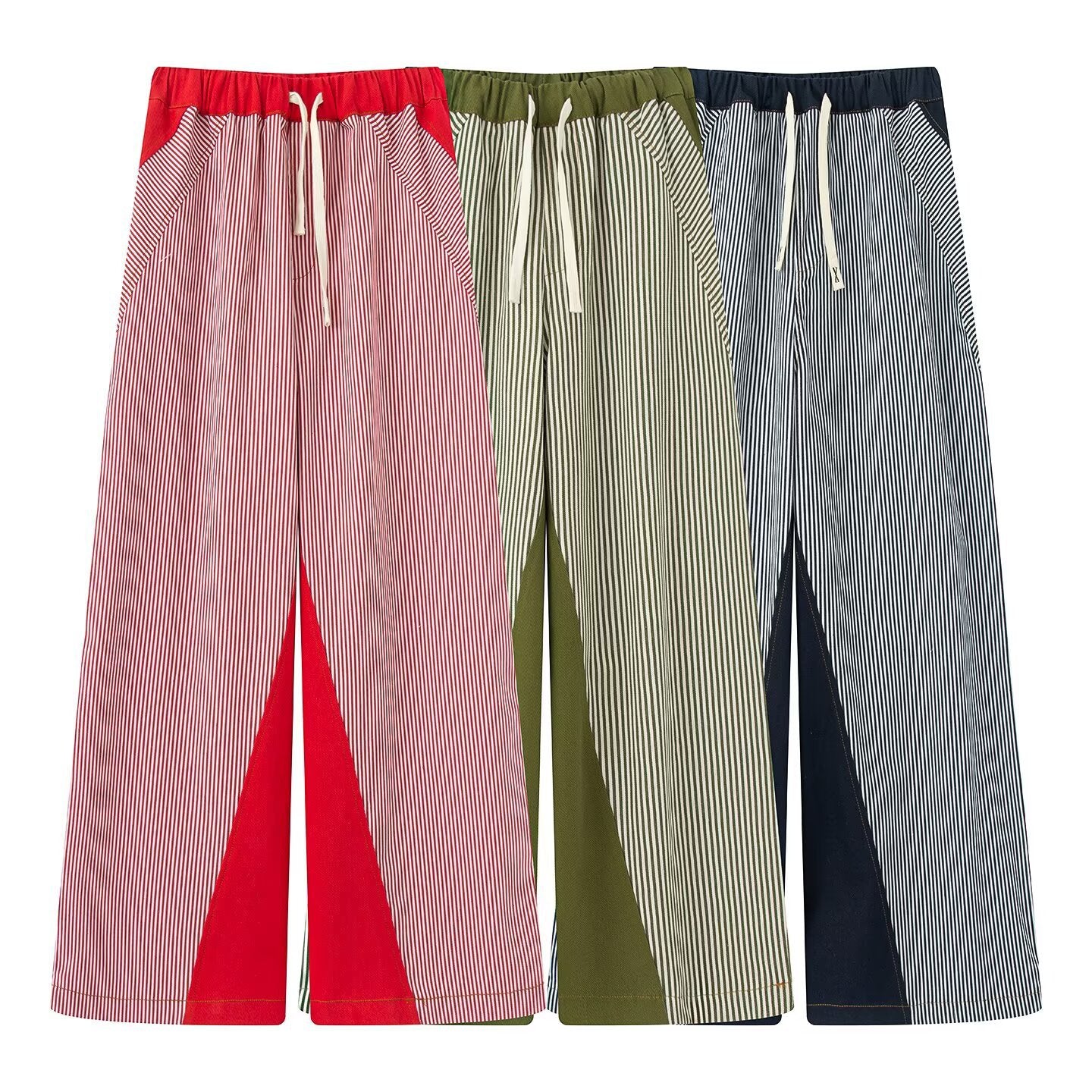 Women's Fashion Casual Versatile Loose Color Matching Slimming Pants