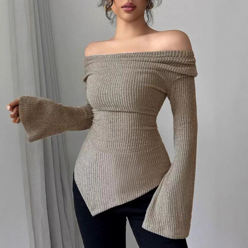 Women's Ribbing Bottoming Slim Knit Long-sleeved Commuter Women's Sweater