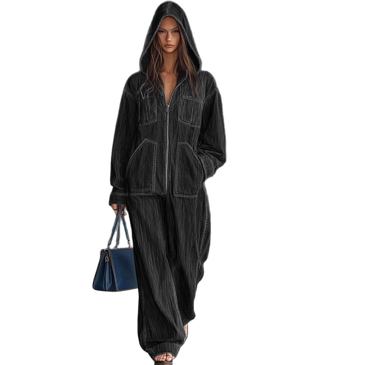 Women's American High Street Spring Wear Lazy Jumpsuits