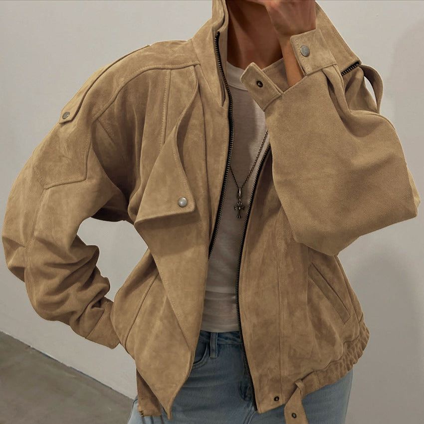 Women's American Brushed Veet Design Graceful Fashionable Jackets