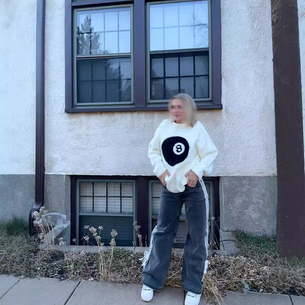 Women's Fashion Casual Loose Ribbon Belt Design Jeans