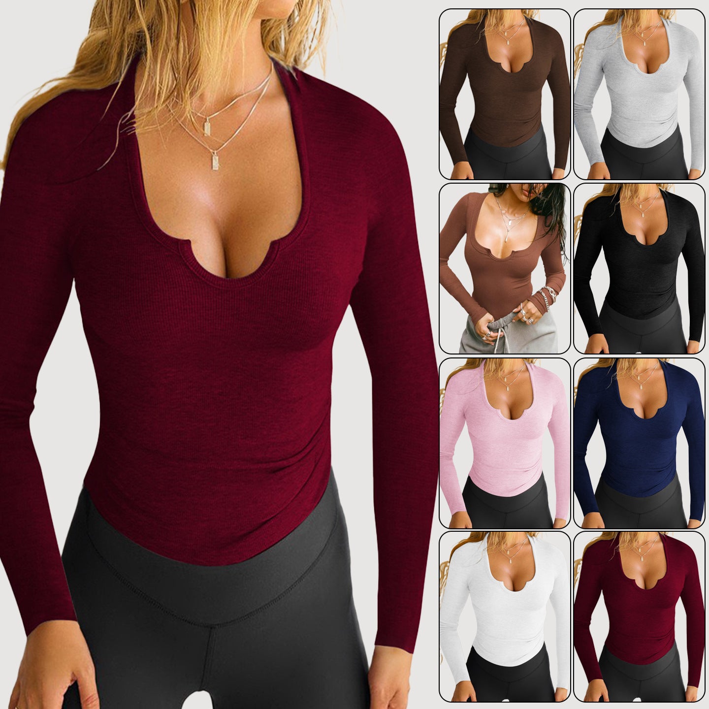 Women's Slim Fit Solid Color Fashion Comfortable Women's Sweater