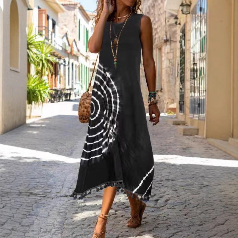 Women's Summer Printed Slim Fit Long Sleeveless Vests