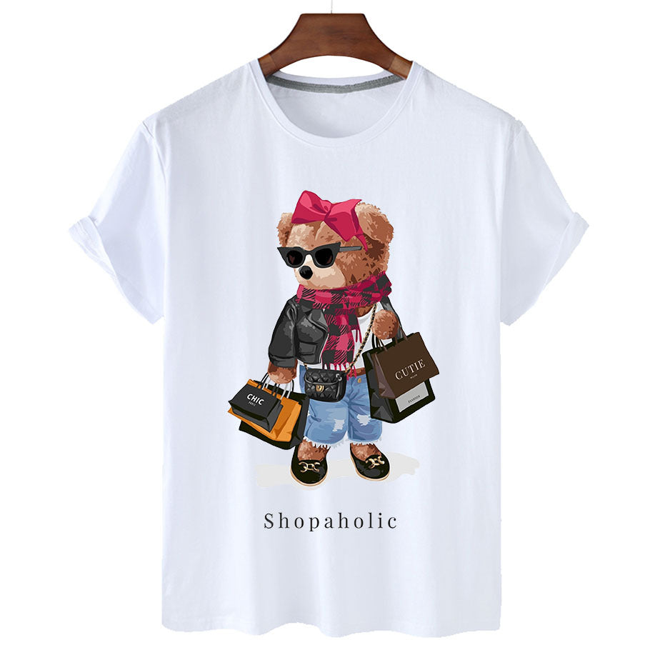 Women's Comfortable Bear Loose T-shirt Fashion Blouses