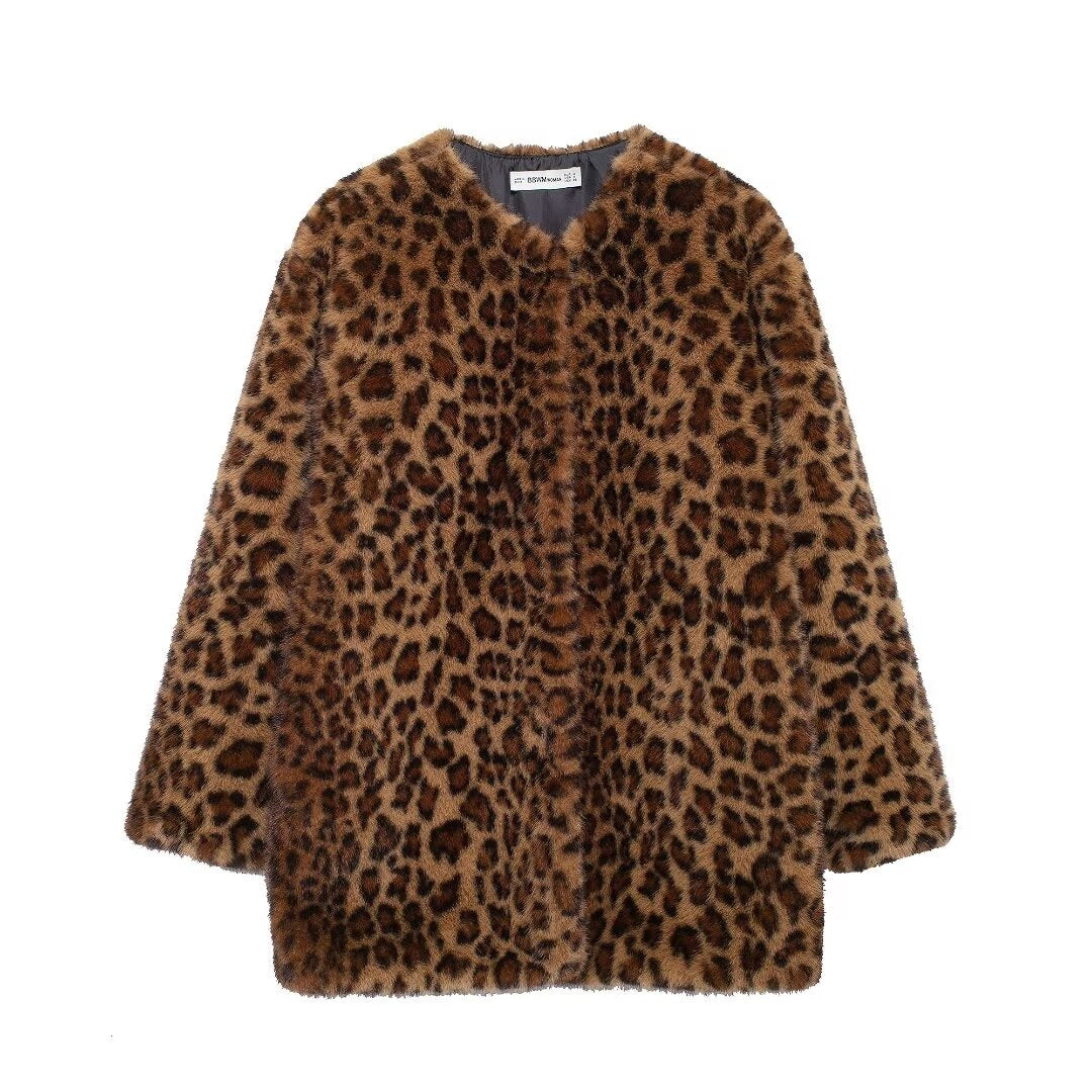 Women's Thick Lamb Wool Black Winter Furry Coats