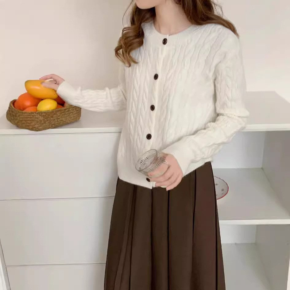Women's Sweet Art Fresh Twist Knitted Casual Sweater