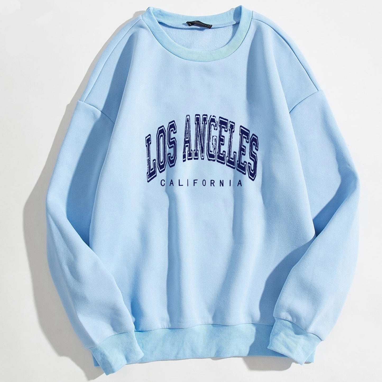 Women's Simple Letter Crew Neck Temperament Pure Color Korean Style Thin Sweaters