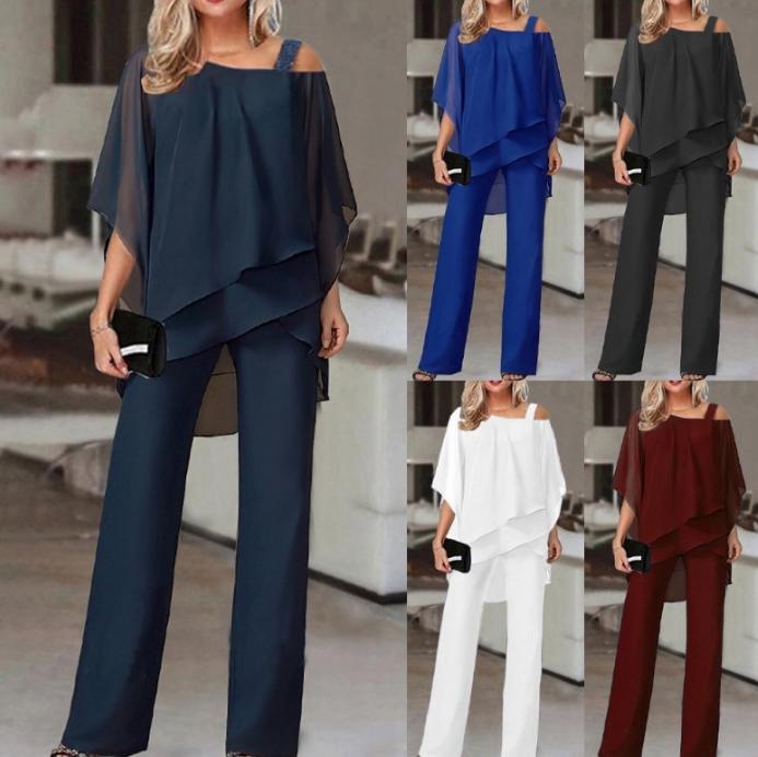 Women's Trousers Irregular Party Elegant Two-piece Set Fashion Casual Suit