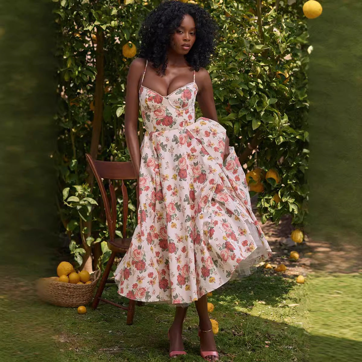 Women's Hard Mesh Large Swing Dress Long Dresses